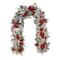 6ft. Battery-Operated Pre-Lit Flocked Decorated Artificial Garland